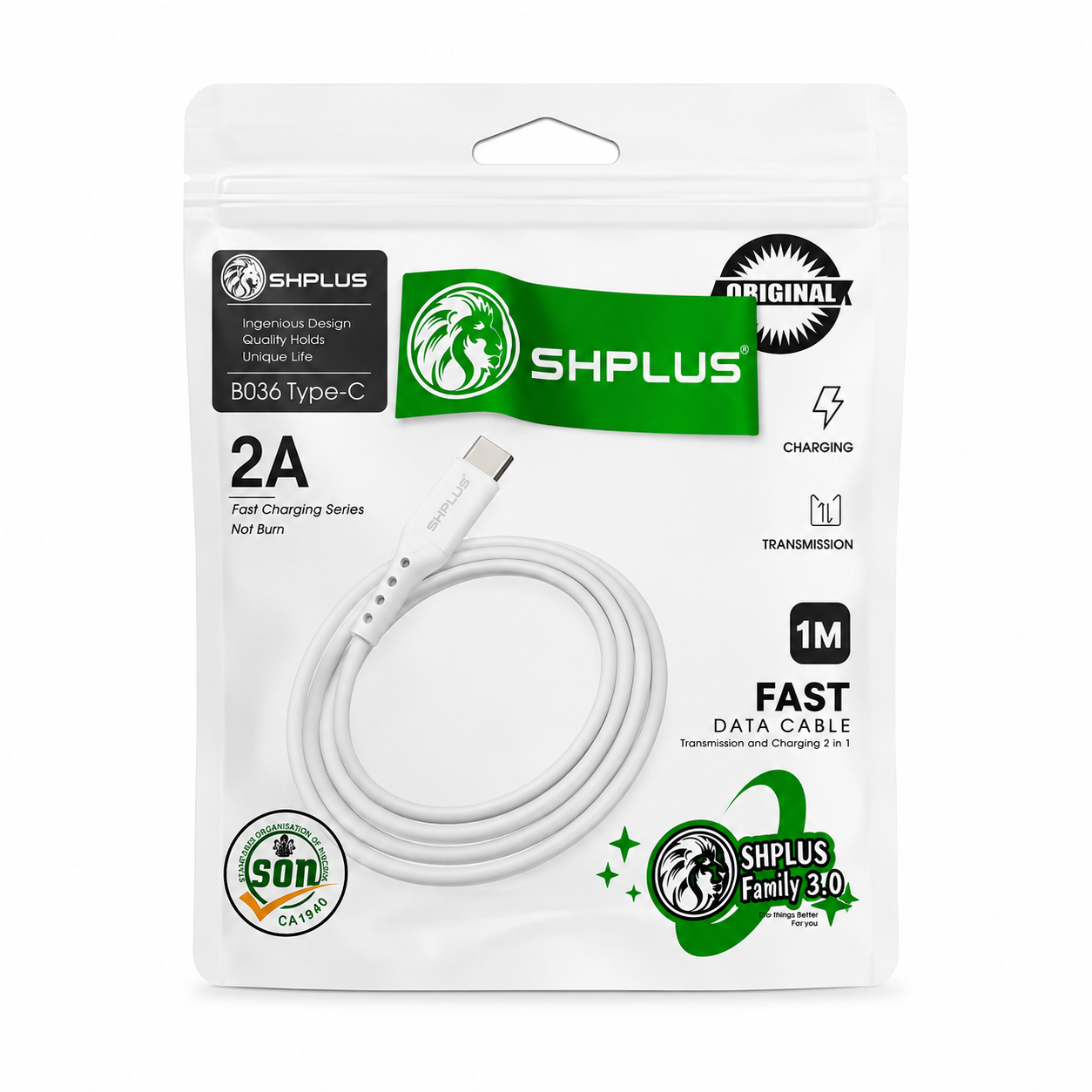 SHPLUS 2A Fast Charging Data Cable